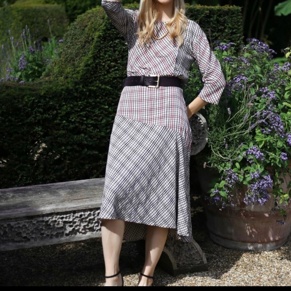 Zara Plaid Midi Dress, Size M